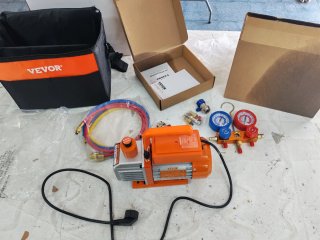 Bomba Vacío VEVOR 3.5 CFM y Manómetro