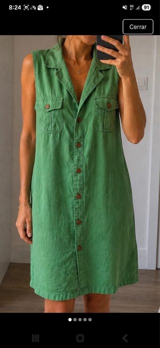 Vestido de verano verde favorecedor