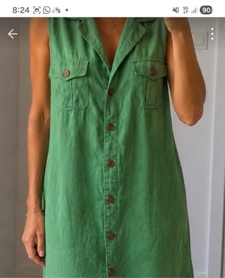 Vestido de verano verde favorecedor