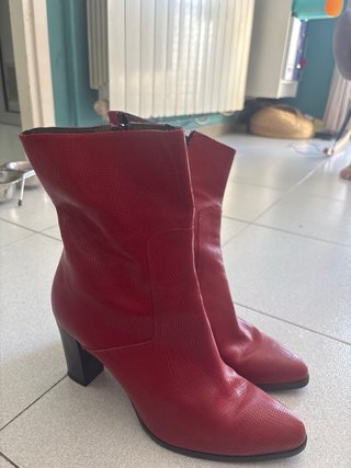 Botines Piel Camila's Rojos Talla 41