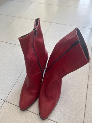 Botines Piel Camila's Rojos Talla 41