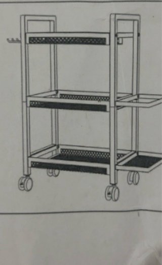 Carrito Organizador Metálico 3 Niveles