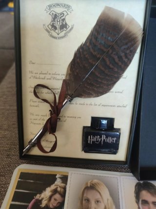 Pluma y figuras Harry Potter