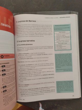 Lengua castellana y literatura 1, Le Bachillerato