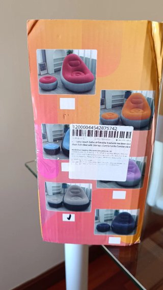 Sillón inflable Leedsooy + reposapiés