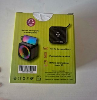 Altavoz ZIU Z-CUBE Bluetooth Negro Multicolor
