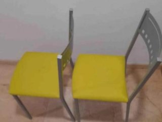 Juego de 2 sillas de cocina de hierro y  ignífuga