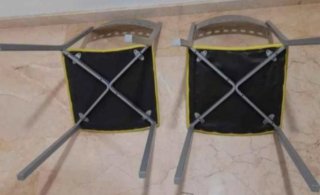 Juego de 2 sillas de cocina de hierro y  ignífuga