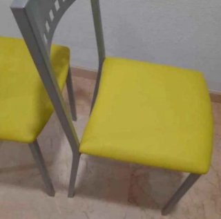 Juego de 2 sillas de cocina de hierro y  ignífuga