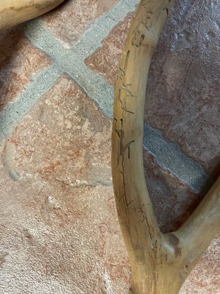 Juego 2 horquillas artesanales madera.SEUR envios