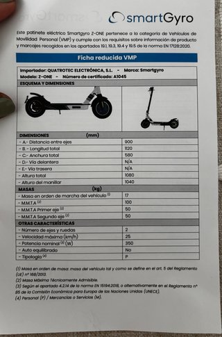 Patinete Eléctrico SmartGyro Z-one 3ZG