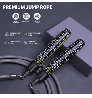 Cuerda saltar acero y PVC 8mm Entrenamiento