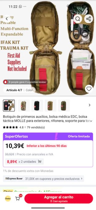 Cinturón táctico, pernera,ifak y bolsa porta móvil