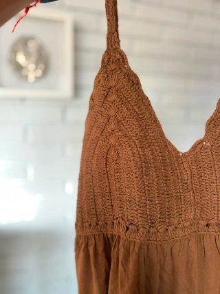 Blusa tejida color café