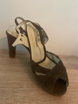 Sandalias Salvador Sapena Marrones Tacón 10 cm