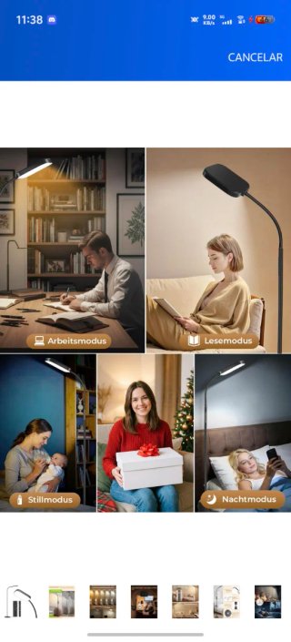 Lámpara de pie LED 18W 1850 lm regulable