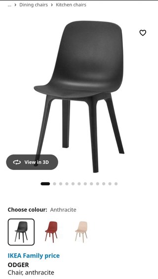 Silla moderna negra