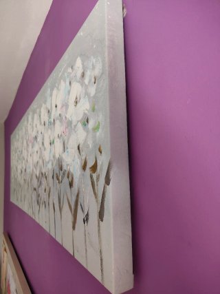 Cuadro Lienzo Flores 150x50cm