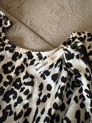 Vestido estampado leopardo y negro