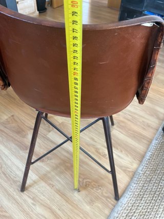 Juego de 2 Sillas Polipiel Marrón