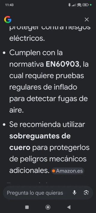 Siete pares Guantes Látex Aislantes Talla M