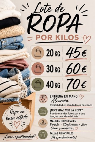 Lote Ropa Por Kilos (20kg, 30kg, 40kg)