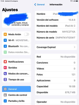iPad Air 2 16GB Plata/Blanco