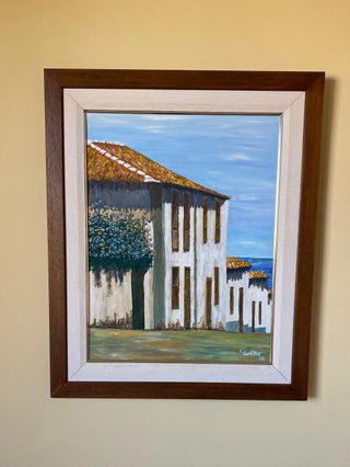 Lote 3 cuadros pintor canario óleo