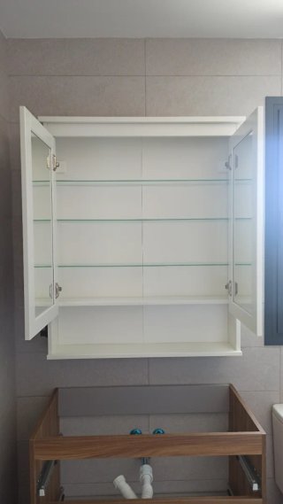 Armario Baño HEMNES con Espejo Blanco
