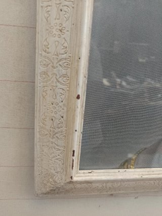 Stampa antica con cornice bianco panna