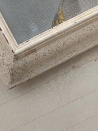 Stampa antica con cornice bianco panna