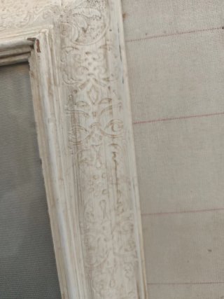 Stampa antica con cornice bianco panna