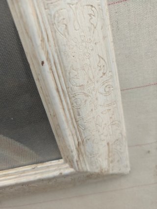 Stampa antica con cornice bianco panna