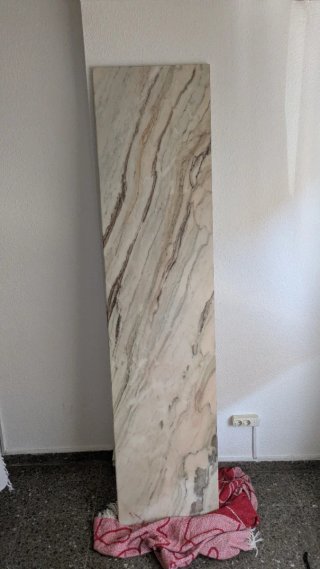 Plancha de mármol blanco 2 metros