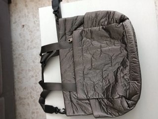 Bolso Pepe Moll Nylon Acolchado Gris