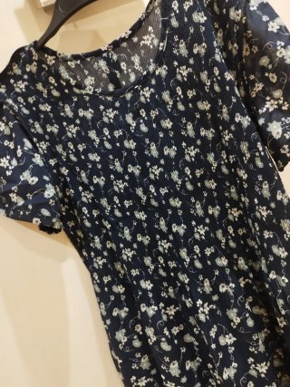 Vestido largo estampado florecitas