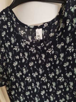 Vestido largo estampado florecitas