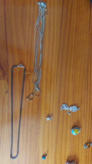 Lote Colgantes y cadenas varios Plata