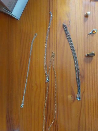 Lote Colgantes y cadenas varios Plata