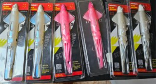 Lote 6 unids Vinilo Jigging Pesca Denton Mero..