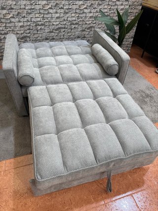 Sofá Cama Gris Tela