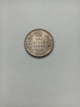 Moneda de Plata 1 Rupia 1915 INDIA