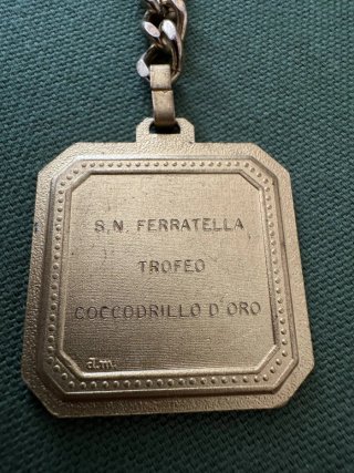 Portachiavi nuoto vintage smaltato anni 60/70