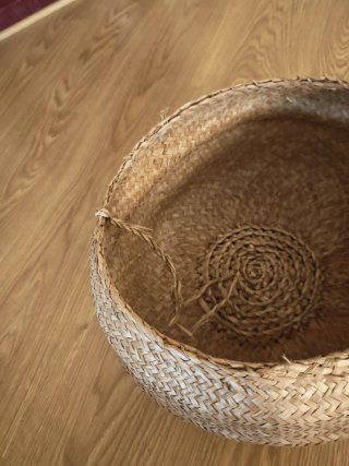 Cesto de mimbre redondo 30cm
