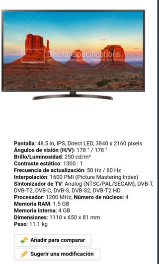 TV LG 49 4K
