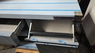 Mueble cafetero de acero inoxidable