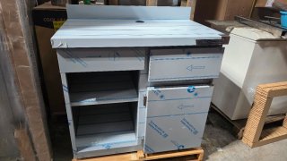 Mueble cafetero de acero inoxidable