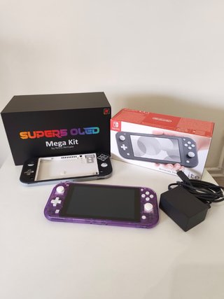Nintendo Switch Lite Morado con Kit Super5 OLED de Segunda mano