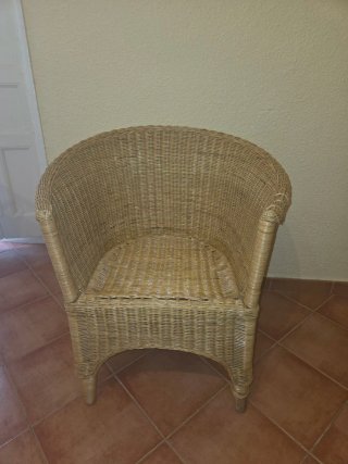 Pareja Sillones Mimbre Natural