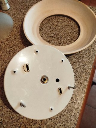 Lámpara de techo madera y cristal